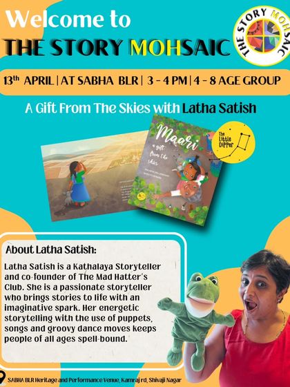 Storyteller Latha Satish brought her award-winning picture book "Maari" to life with puppets, songs, and dance. Her energetic sessions always leave the audience spellbound.