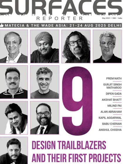 I was honored to be featured on the cover of Surfaces Reporter magazine alongside other design trailblazers. Sharing the story of my first projects was a moment of reflection on the journey of perseverance and passion that defines my practice.