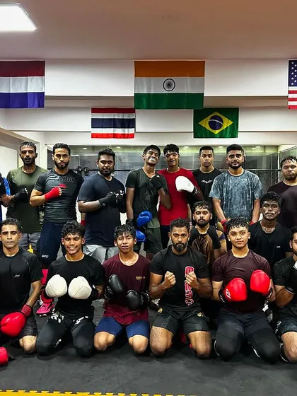 The 7 PM kickboxing class never felt this good. A great mix of people getting their work in.