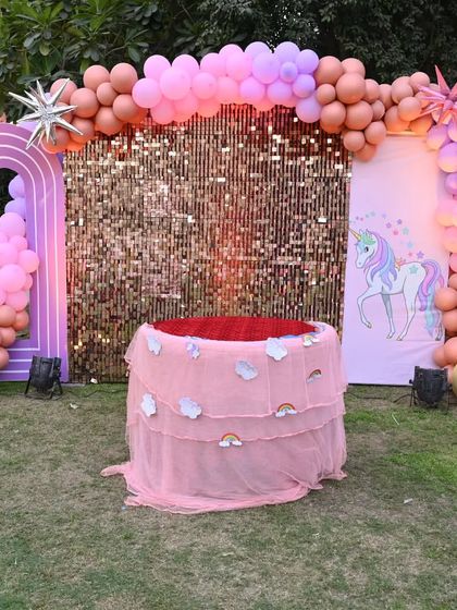 The lighting and decor working together to create a magical ambiance as evening approaches.