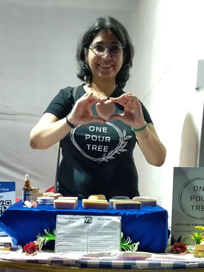 Celebrating my first stall in my home base of Navi Mumbai. It was a special moment to finally connect with my local community.