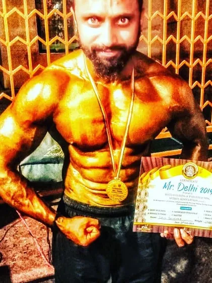 The moment I became Mr. Delhi 2019. This certificate and medal are not just awards, they represent years of dedication, discipline, and understanding the science of body transformation.