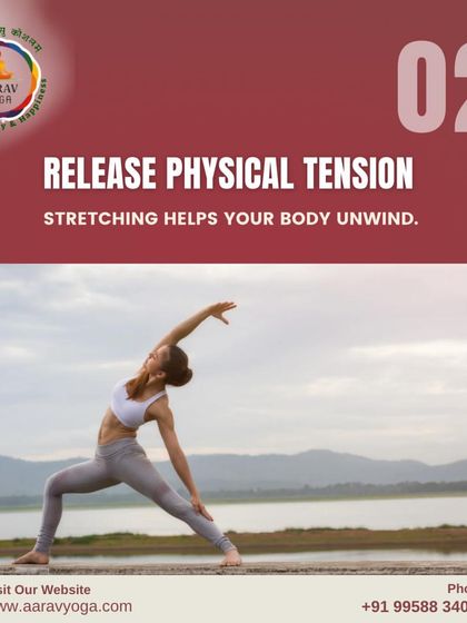 Part of our sleep series, this image demonstrates how stretching helps the body unwind and release physical tension, which is crucial for preparing for sleep.