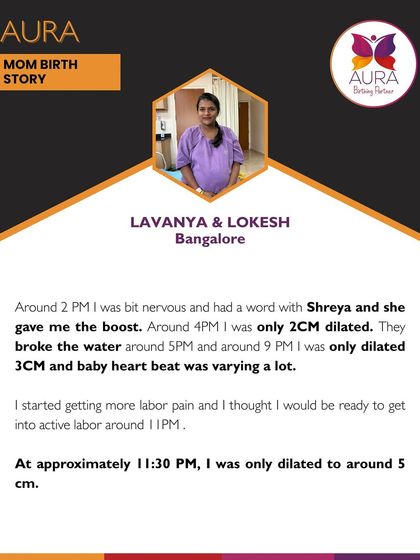 Lavanya shares the reality of a slow-progressing labor. A quick call with me gave her the boost she needed to stay positive and continue working with her body, even when dilation was slow.