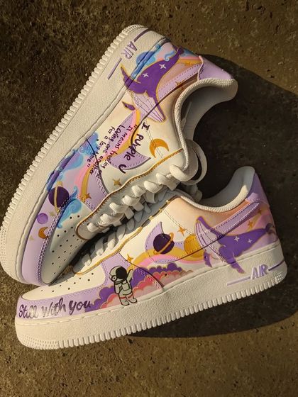 A top-down view of the second BTS custom, showing the "Still with you" and "I purple you" quotes.