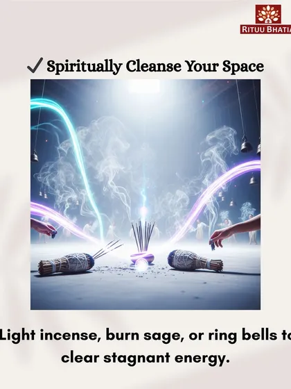 Before you begin your yoga practice, it's important to spiritually cleanse your space. You can do this by lighting incense, burning sage, or ringing bells to clear any stagnant energy and create a sacred atmosphere.