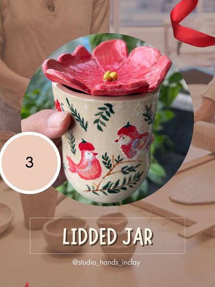 Another festive idea: create a beautiful lidded jar. You can paint it with any design you like.