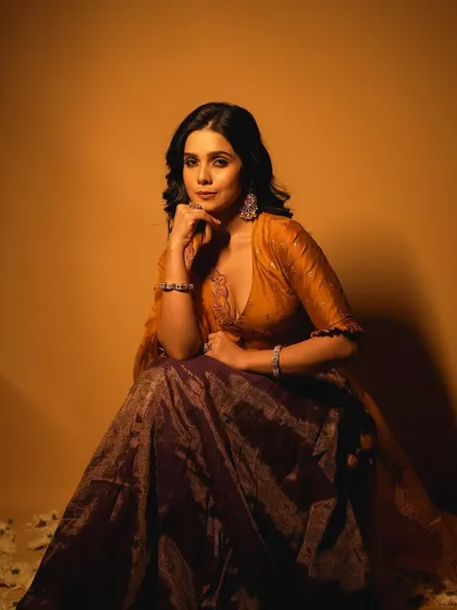 Another shot from the Suta Bombay campaign, showing how the makeup works with the traditional jewelry and styling.