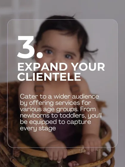 A baby portrait showcasing how to expand your clientele by capturing various age groups.