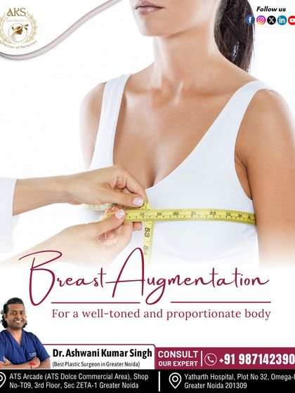 Achieving a well-toned and proportionate body is a common goal for my patients seeking breast augmentation. The process starts with a careful measurement and a detailed discussion of your aesthetic goals.