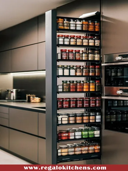 We believe a truly smart kitchen is an organized one. This tall pantry unit is a perfect example of our space-saving solutions, featuring a pull-out spice rack that keeps dozens of masalas and seasonings visible and within easy reach. It’s German engineering designed for the Indian kitchen.