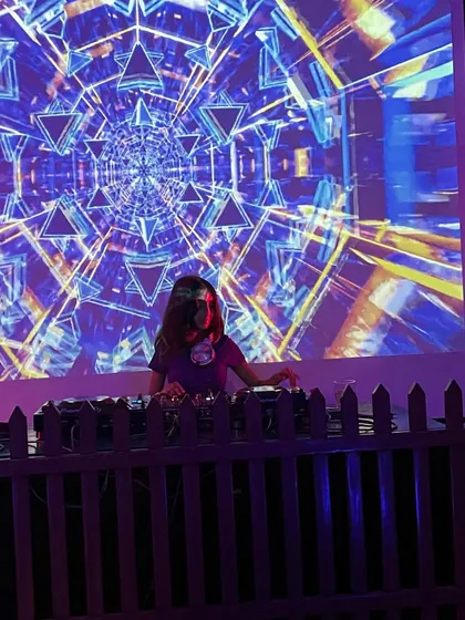 Another look at the incredible visuals from my Dehradun gig, creating a truly immersive experience for the audience.