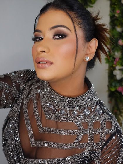 A close-up of the intense smokey eye for this cocktail look. It's all about blending and creating depth for a sultry, captivating gaze.