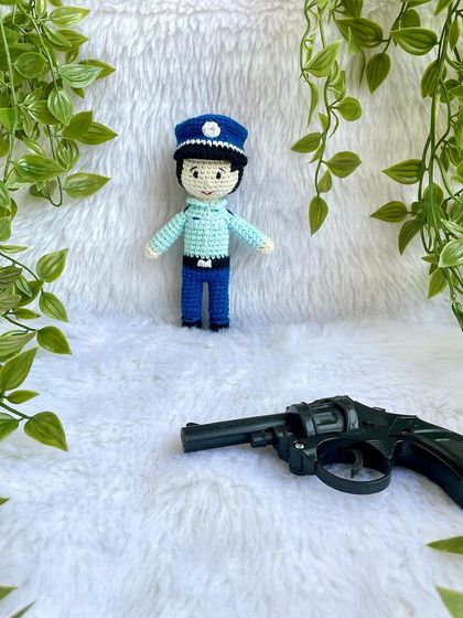 This little policeman doll is ready for duty! His police cap is removable, which adds a fun element to pretend play. He makes a great gift for a little one who dreams of being a hero.