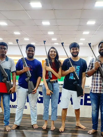 Nothing beats a fun outing with friends. This group came in for a one time experience and left with new skills and bragging rights.