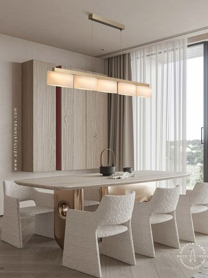 Perfect for a minimalist dining room, this linear suspension light provides clean, even illumination across the length of the table. Its sleek design complements a modern aesthetic while ensuring a well-lit space for gatherings.