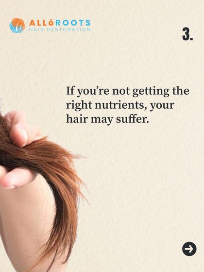 If you are not getting the right nutrients from your diet, your hair may suffer. Nutritional deficiencies are a common and often overlooked cause of hair thinning and shedding.