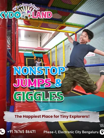 Our dedicated trampoline zone is fully netted for safety, allowing kids to jump, bounce, and burn off energy to their heart's content. It's a favorite for non-stop giggles and high-flying fun.