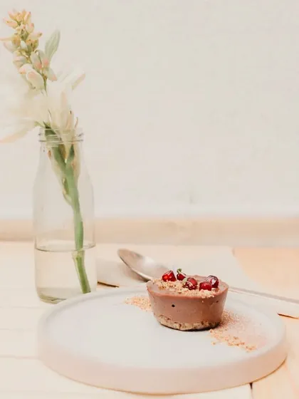Have you tried our special Mocha cheesecake? It is a frozen dessert topped with a delicious crumble, a perfect end to your meal.