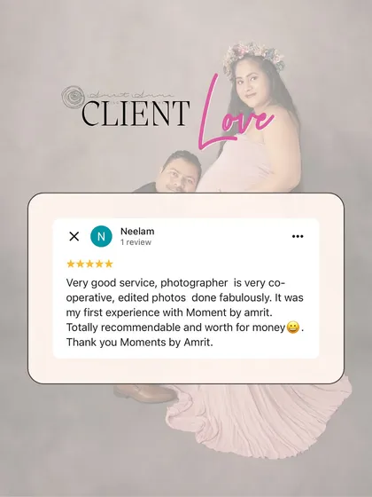 "Very good service, photographer is very co-operative, edited photos done fabulously." Thank you, Neelam! I'm so glad you felt it was worth it and that you loved the final images.