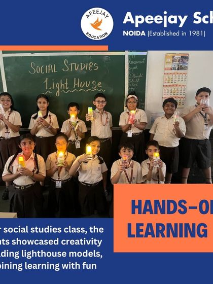 In their social studies class, students showcased creativity by building lighthouse models, combining learning with fun. This hands-on approach makes education more engaging and memorable.
