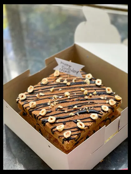 A delicious hazelnut tea cake, perfect for a simple celebration or to enjoy with an afternoon coffee.