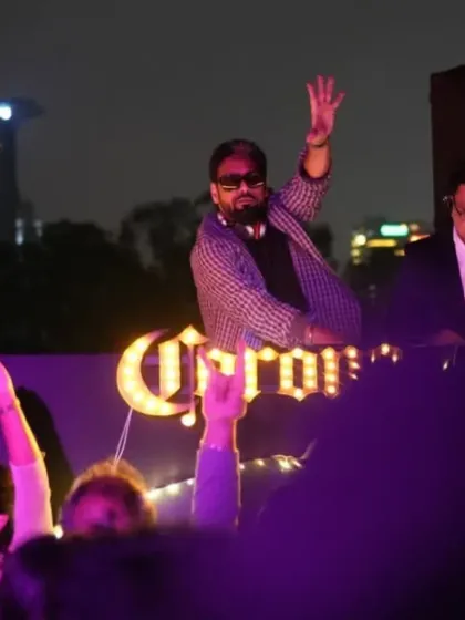 At the helm of Luru Christmas, my annual formal social. Here, I'm spinning a mix of retro, disco, and rock 'n' roll for a well-dressed crowd, proving that a great party is about crafting the perfect vibe for the theme.