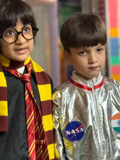 A magical crossover! Harry Potter and an astronaut from NASA team up for a photo.