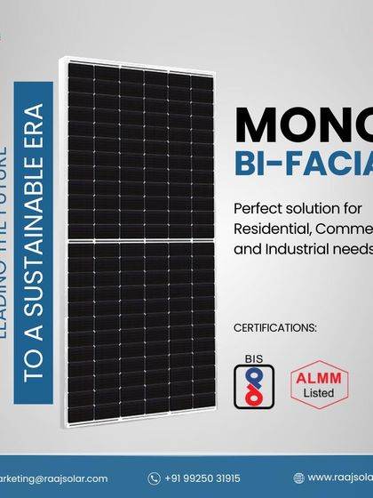 Raaj Solar - Utility-Scale & Industrial Solar Projects Our Advanced Solar Modules photo 19