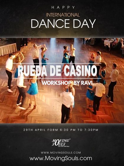Celebrating International Dance Day with a special Rueda De Casino workshop. This Cuban dance is full of energy, fun, and connection.