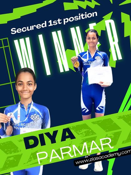 Celebrating Diya Parmar, who secured 1st position at the Nehru Yuva Kendra Mumbai Speed Skating Championship. A true champion on wheels.