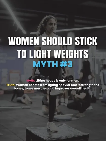 Myth: Women should stick to light weights. Truth: We train women to lift heavy, build strength, and get powerful. At FitDeck, we build strong bodies and break outdated rules.
