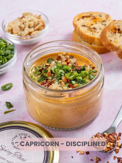 Capricorn, you are disciplined. This perfectly balanced Spicy Thai dip in a jar is just for you.