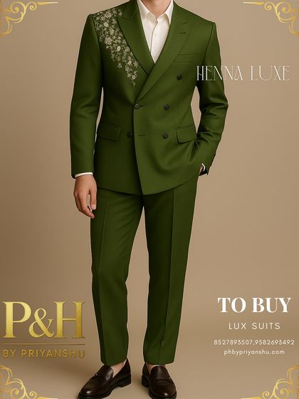 A three-quarter view that showcases the suit's modern elegance.