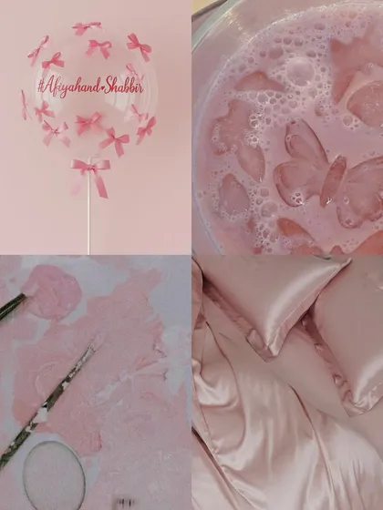 A soft and pretty personalized Bobo Balloon Stick. The pink theme and custom names make this a sweet and personal gift for a friend, partner, or any loved one.