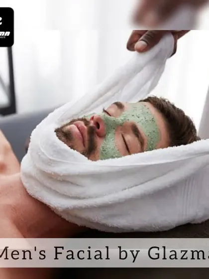 This is the kind of relaxation you can expect from my at-home men's facial. A soothing mask is applied while you rest, making professional skincare a comfortable and convenient experience.