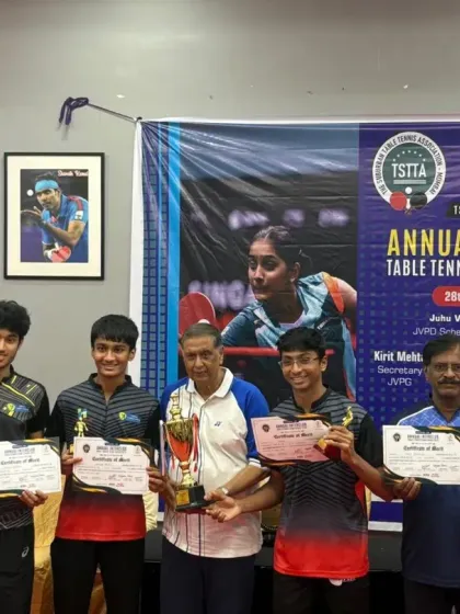 The champions of Men's Division 2 at the TSTTA Inter-Club Tournament. This win highlights the depth of talent we have across different divisions in our academy.