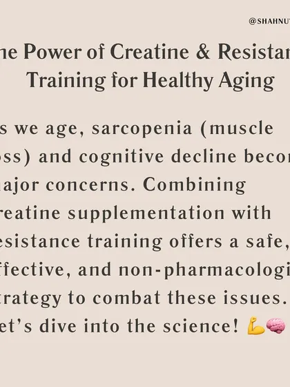 The power of creatine and resistance training for healthy aging is backed by science. This combination is a safe and effective way to fight muscle loss and cognitive decline as we get older.