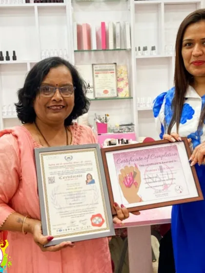 It is never too late to follow your passion. I am incredibly inspired by our 60-year-old student who successfully completed her Professional Nail Art Course and earned her government-approved certificate.