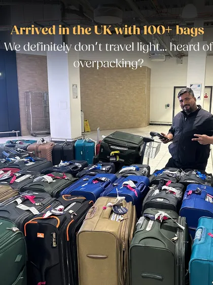 The logistics of costume design for a major film are immense. This was us arriving in the UK for the 'Son of Sardaar 2' shoot with over 100 bags of costumes, accessories, and materials. We don't travel light because every single piece is crucial for building the world of the film.