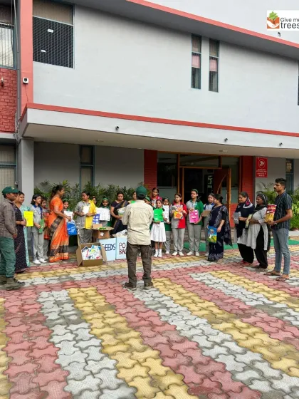 Our team addressing the students at St. Anthony School. We always take the time to explain how their contributions will be used, closing the loop and making the experience more meaningful for them.