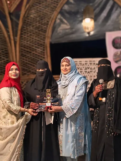 On stage receiving my award. Being recognized for my `mehnat` and passion for mehndi is a dream come true. Thank you to everyone who has supported my journey.