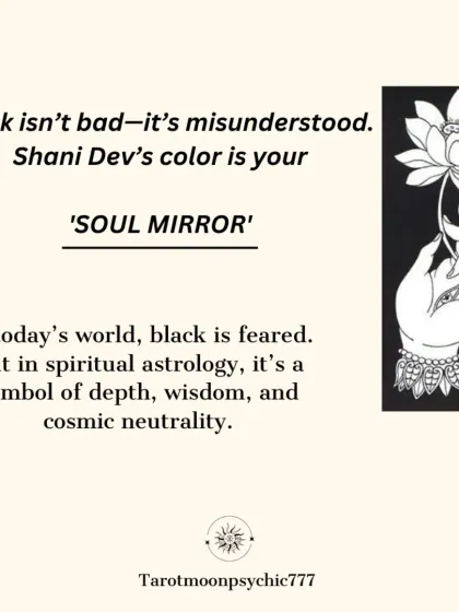 Black isn't bad, it's misunderstood. In spiritual astrology, Shani Dev's color is your 'soul mirror,' representing depth, wisdom, and cosmic neutrality.