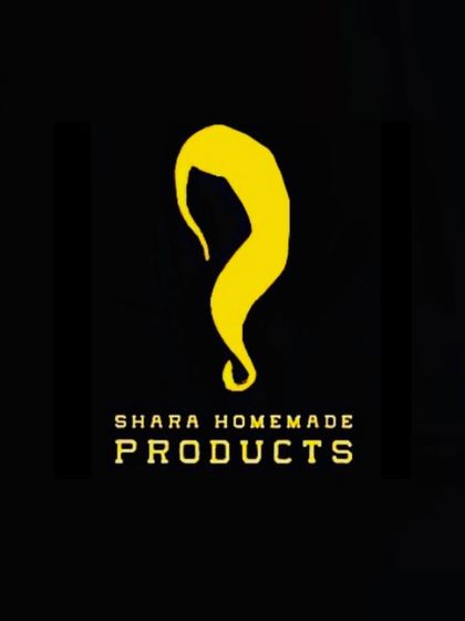 The logo for my brand, Shara Homemade Products. The design represents a lock of healthy, flowing hair.