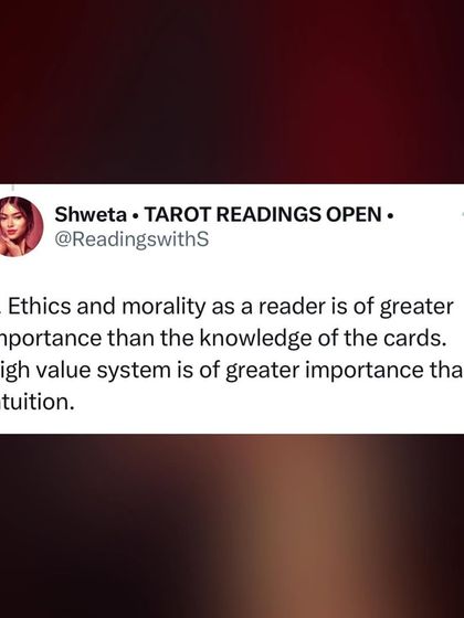 Ethics and morality as a reader are more important than just knowing the cards. A strong value system is more important than intuition. This is a core principle of my teaching.
