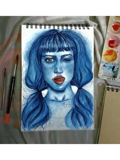 Megha Vinod - Custom Portraits & Illustrations Stylized Watercolor & Mixed Media photo 31