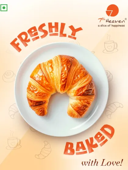 There's nothing quite like a freshly baked croissant. We bake ours throughout the day in our live kitchen, so you always get to enjoy the perfectly golden, flaky layers and soft, buttery inside while it's still warm.