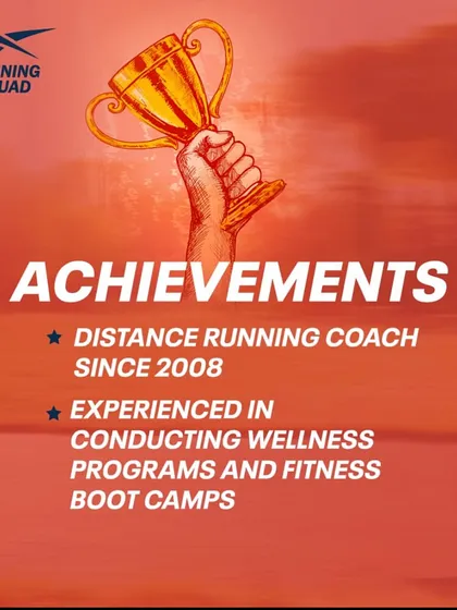 A summary of my achievements, including being a distance running coach since 2008 and experience in conducting wellness boot camps.