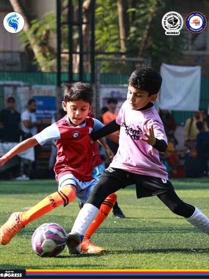 A classic midfield battle. The intensity and passion of our Mumbai league are on full display here.