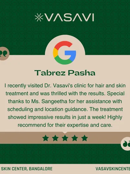 Patient trust is the foundation of my practice. This feedback from a patient highlights their positive experience with both the results of their hair treatment and the supportive scheduling process at my clinic.